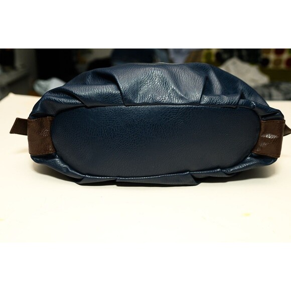 Handbag Blue purse pocket book shoulder - Picture 3 of 14